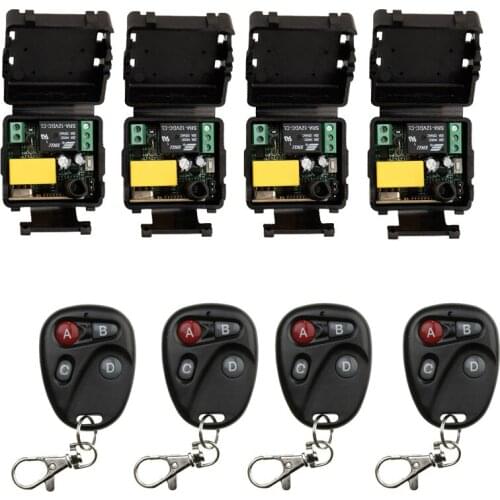 AC220V 1CH 1 Channel 10A Relay Mini Wireless RF Wireless Remote Control Switch System 315 MHz 433 MHz Transmitter And Receiver