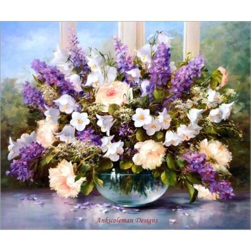 Needlework for embroidery DIY DMC High Quality - Counted Cross Stitch Kits 14 ct Oil painting - Lavender Baskets