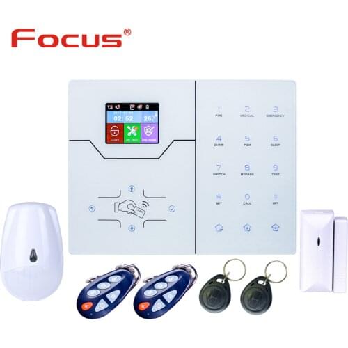 English French Menu LCD Display Rj45 Ethernet TCP IP Alarm System GPRS GSM Smart Home Security Alarm With WebIE And App Control