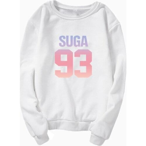 Suga 97 on front unisex sweatshirt jumpers Personalized Jungkook K-Pop sweatshirt suga 93 bangtan sweatshirt