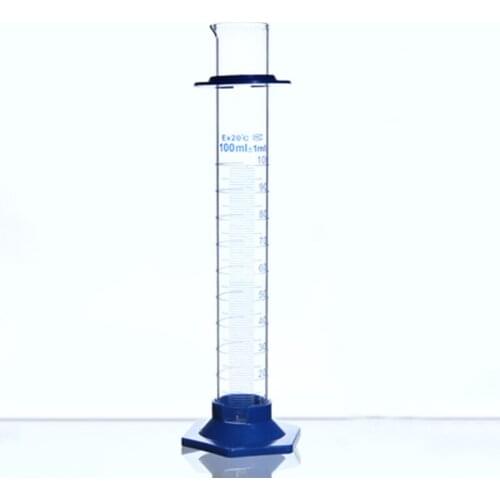 10 pieces/pack 100mL Hexagonal Glass Mmeasuring cylinder Borosilicate Chemistry Glass Graduated Cylinder