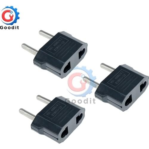 3pcs CN US To EU Euro Europe Plug Adapter 2 Round Socket Converter Travel Electrical Power Adapter Socket China To EU Plug