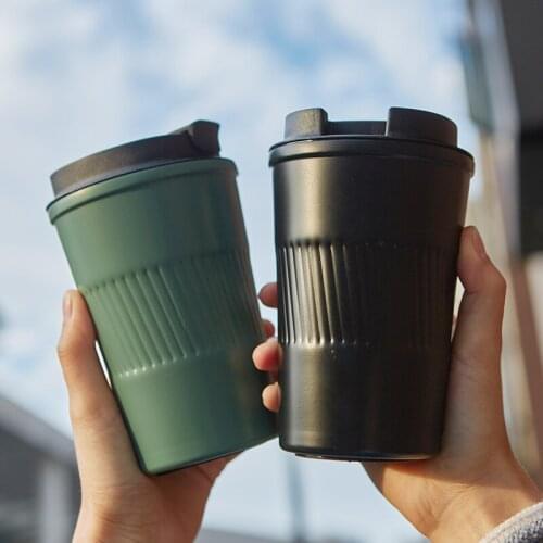 350ml Creative Personality and Simplicity Stainless Steel Coffee Thermos Mug Case Car Vacuum Flask Home Travel Insulated Bottle