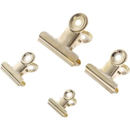 5 Pcs Bulldog Letter Grip Clips Stainless Steel Paper File Binder Clip Food Bag Sealing Clamps Stationary Office Supplies