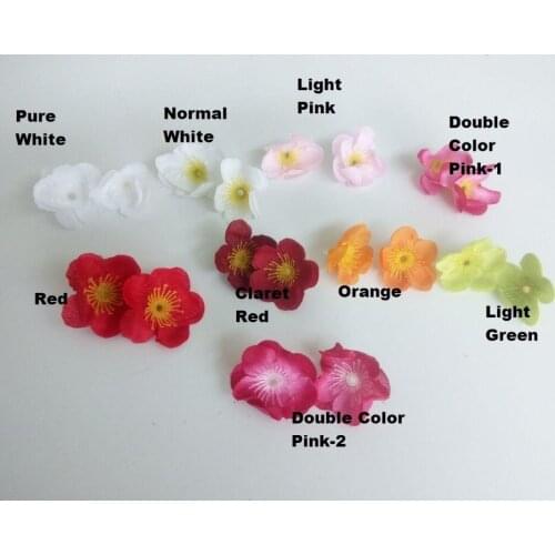 Free Shipping 100PCs/ Lot High Quality Made 40*25mm silk flower, blossom Cherry Flower Head suitable for 3MM LED 8 Colors