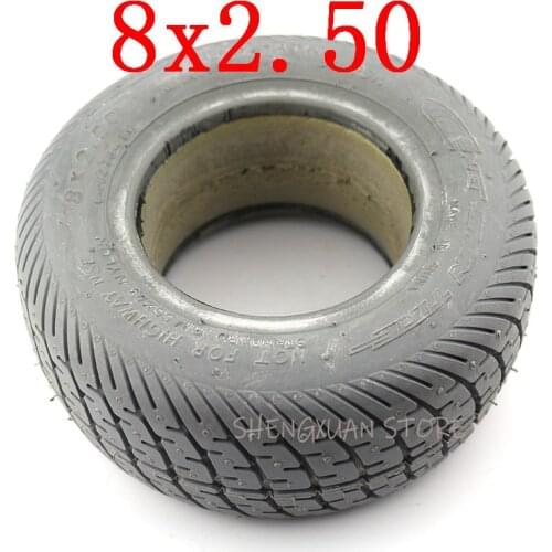 Free shipping 8x 2.50 solid tire for 3 Wheel Scooter 4 Wheel Scooter 8-Inch General Purpose explosion-proof tyres for Lawn Mower