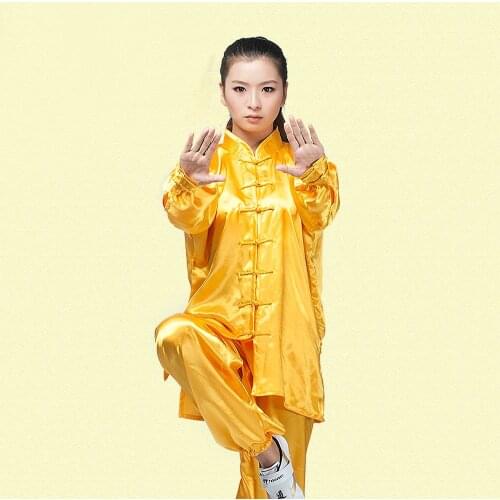 Free shipping tai chi Martial arts clothing adult south korean silk XS-XXXL multicolor clothes performance wear suit kung fu