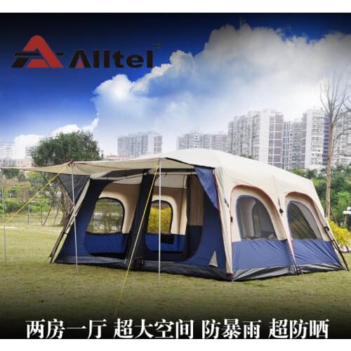 OZtrail super large anti storm 6-12 persons outdoor camping family cabin waterproof fishing beach tent 2 bedroom 1 living room
