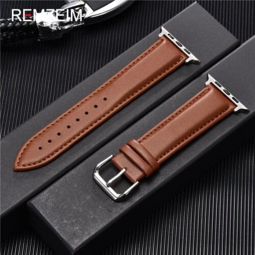 Business Leather Watchbands for Apple Watch Series 6 SE 5 4 3 Watch Accessories Wristband 40mm 44mm for iwatch Band 38mm 42mm
