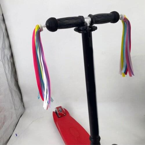 Kids Colorful Streamers Scooter Bike Handlebars Streamers Tassel Ribbons Accessories For Boys Girls Bicycle Handlebar Tape