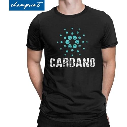 Men Womens T-Shirt Cardano Ada Logo Cryptos Vintage Tees Hodl Cryptocurrency Blockchain T Shirt Round Neck Tops Plus Size