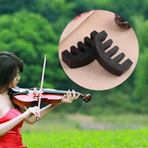 5pcs Professional Violin Use Black 5-Prong Rubber 4/4- 3/4 Violin Silencers Fiddle Practice Mutes for Violin Accessories