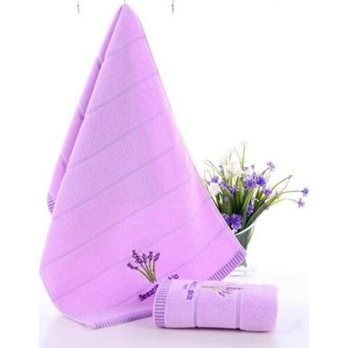 Cotton Lavender Face Towel Soft Absorbent Romantic Love Towel Women Family Bathroom Gift Bath Accesory 34*74cm Hand Towel