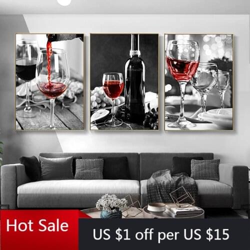 Art Print Posters Wall Decoration Grapes Wine Pictures For Restaurant Pictures Canvas Paintings For Living Room Home Decor