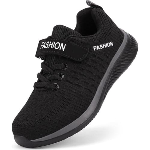 KIKIDS Boys Flying Woven Mesh Sneakers Girls Shoes Kids Footwear Toddler Chaussure Zapato Casual Baby Breathe Comfortable Shoes