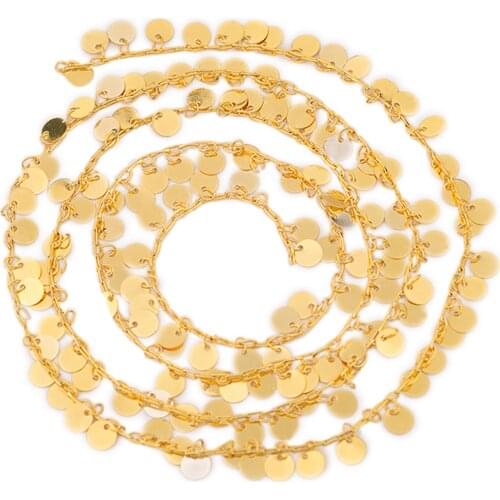 Brass Round Coin Chain Choker Pendant Circle Disc Jewelry That DIY