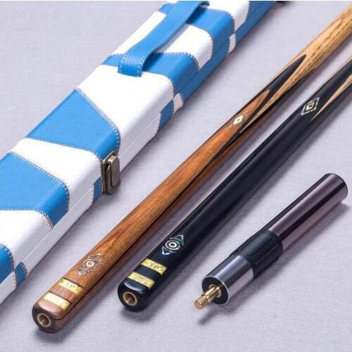 LP Billiar Duke01 One Piece Snooker Cue 10mm Tip Professional Ashwood Shaft After Ebony Butt with Metal Stretchable Extension