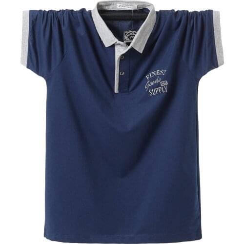 Plus 6XL 5XL XXXXL NEW Men 2020 New Men Polo Shirt Mens Side Stripe Solid Polo Shirts Camisa Men Casual Cotton Shirt Homme