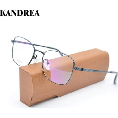 KANDREA Ultralight Titanium Glasses Frame Men Square Clear Lens Eyeglasses 2021 New Women Oversized Optical Spectacles Eyewear
