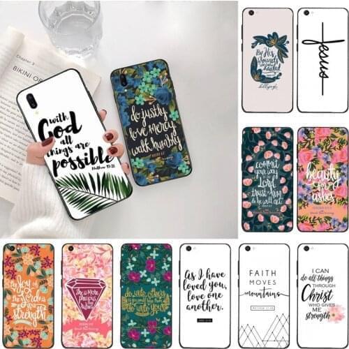 Bible verse Philippians Christ Christian Custom Soft Phone Case For Vivo Y91c Y17 Y51 Y67 Y55 Y93 Y81S Y19 V17 vivos5