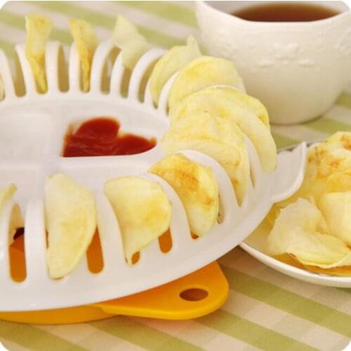 Microwave Oven Baked Potato Chips Pans DIY Potato Chips Set