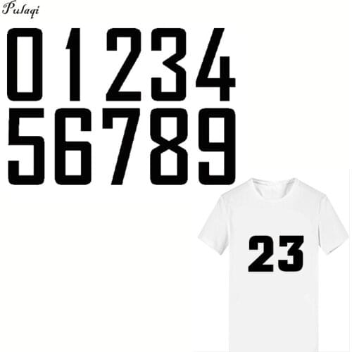 Number Letter Patches Vinyl Heat Iron On Transfer For Clothes Thermal Heat Transfer Ironing Sticker Patch Logo Stripe On Clothes