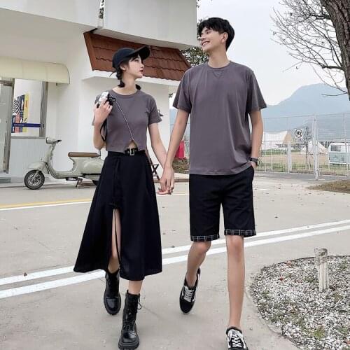 The new summer dress actual shoot 2021 dress T-shirt couples clothes couples clothing