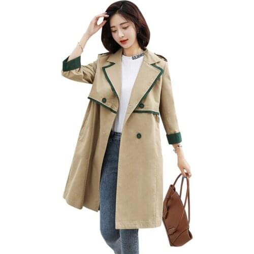 Женские двубортные тренчи OKXGNZ China At AliExpress