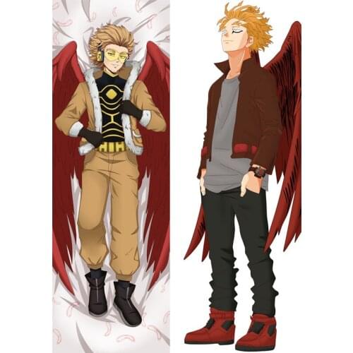 Wholesale Boku no Hero Academia Body Pillowcase Hawks Anime Male BL Hug Body Pillow Cover Dakimakura Fujoshi Home Decor Cover
