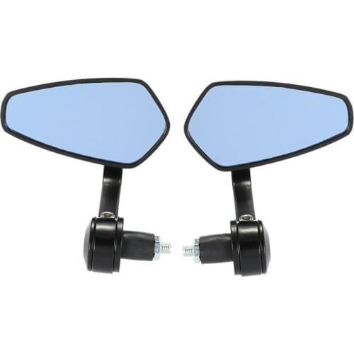 Pair of 7/8inch 360 Swivel Universal ngle Adjustable Side View Mirrors Motorcycle End Bar Rearview Mirror Handle Bar