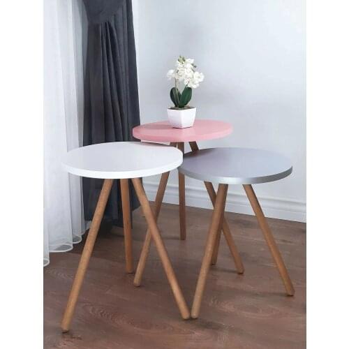 Nesting End Table, Set of 3 Round Small Coffee Table Modern Minimalist Side Living Room circle Dining Kitchen Furnuture Balcony