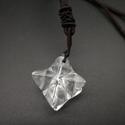 Natural stone quartz white crystal pendant pendulum merkaba pendants chakra pendule suspension healing