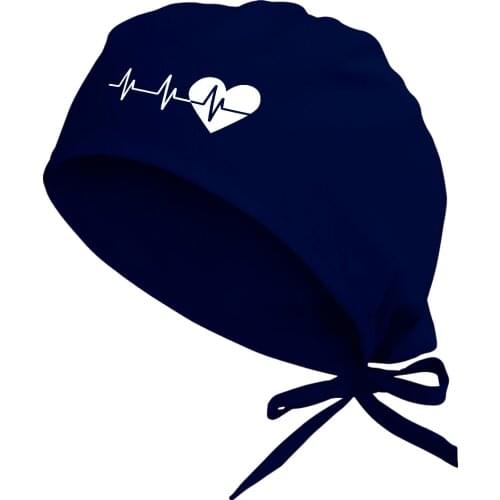 Adjustable Cotton Bandage Cap For Male And Famale Nurse Hat Printed Healt Cap With Sweatband Surgicals Hat nurse accessories