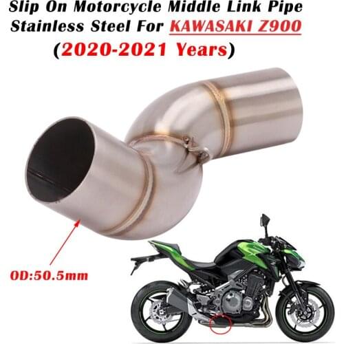 Slip On For Kawasaki Z900 A2 Z900e 2020 2021 Motorcycle Exhaust Escape Modified Stainless Steel Connection Middle Link Pipe