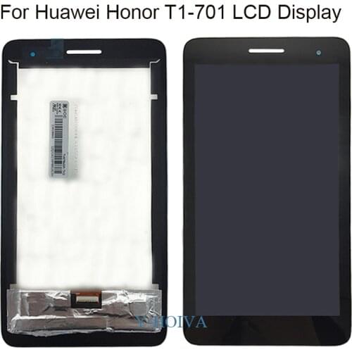 Y-HOIVA White/Black LCD Display Panel+Touch Screen Digitizer Assembly for Huawei MediaPad T1 Honor Play T1-701u /T1-701ua