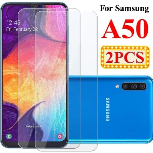 2PCS Galaxy A50 Tempered Glass On For Samsung A 50 Armored Protective Samsyng Screen Protector Galaxya50 Tremp Screenprotector