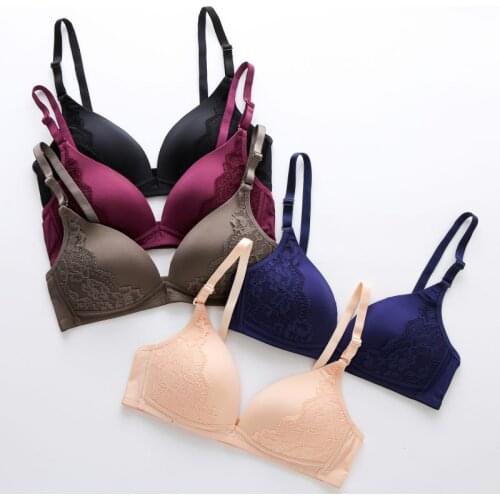 OIONINOS Lace Sexy Lingerie Women Adjustable Push Up Bras Underwear Floral Deep V Bra Bralette