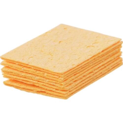 100pcs 50x35mm Solder Iron Tip Welding PCB Cleaning Pads Universal Soldering Iron Replacement Sponges Repair Pads