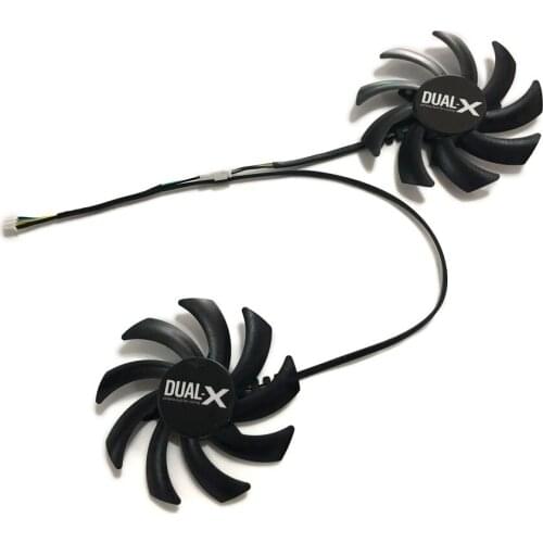 2pcs/set PLD09210S12HH GPU VGA Alternative Cooler Fan For Sapphire R9-370X/270/280/280X/285/350 360 RX460 Graphics Cooling