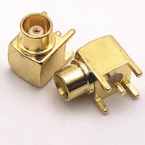 2pcs MCX Female Right Angle Solder PCB Mount RF Connector Adapters