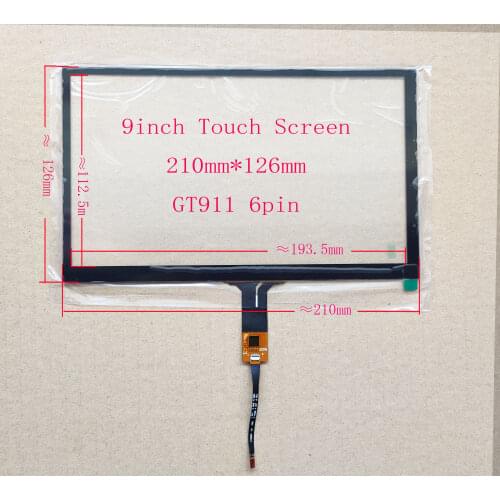 9inch Car Navigation Touch Screen 210*124mm Unversal IIC GT911 FPC 6pin USB controller Board Card Support Raspberry Pi