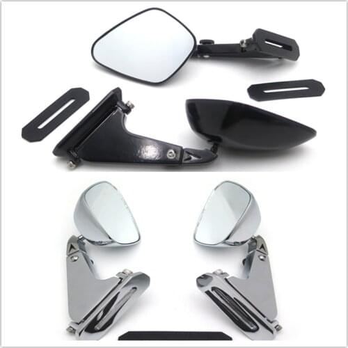Aftermarket free shipping motorcycle accessories Diamond shape Rearview Mirrors for HONDA SUZUKI Yamaha Kawasaki bike chrome