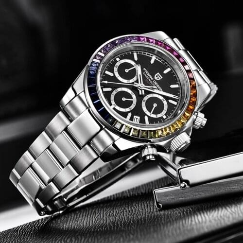 Pagani Design Fashion Brand Mens Watch Automatic Quartz Luxury Business Watch Stainless Steel 100M Waterproof Sport VK63 Clock