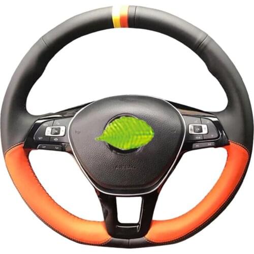 Alcantara leather steering wheel cover For Volkswagen Touareg Passat Sagitar Tiguan L Phideon Teramont X Tayron Car Accessories