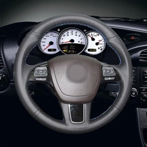 Black Artificial Leather Car Steering Wheel Cover for Volkswagen Golf 6 GTI MK6 VW Polo GTI Scirocco R Passat CC R-Line