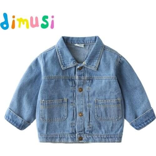 DIMUSI boys Denim Jacket Autumn Cotton jeans Jacket spring Outwear Childrens Denim top Jacket Kids Clothes BC225