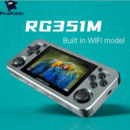 POWKIDDY RG351M Retro Video Game Console Metal Shell RG351P Built-in WIFI Module Portable Console RK3326 Handheld Game Console