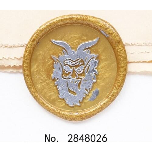 Krampus stamp,Party Wax Seal Stamp Kit invitation seals,gift envelop packing seal,Seal Stamp,Flower stamp,Yellow stamp