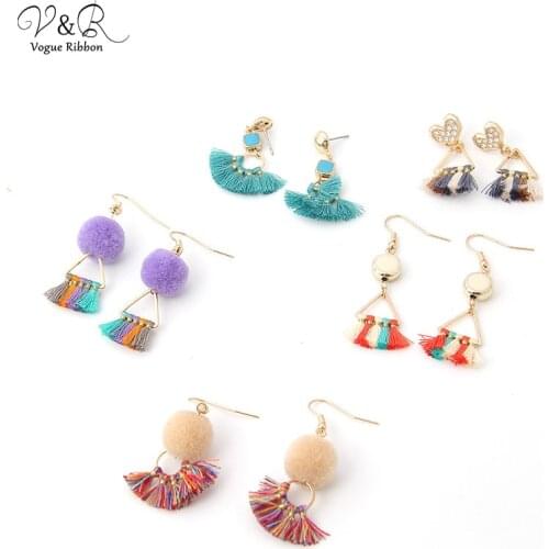Vogue Ribbon Fashion Jewelry DIY, Imitation Gold Plated, Cork Wood Material, Stud/ Hook Earring, Diy Jewelry Set New Trendy