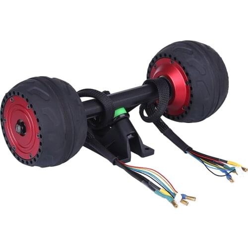 105 x 65mm Hub Motor with Non-replaceable All Terrain Rubber Wheels Accessories For Skateboard Outdoor Fun - Red